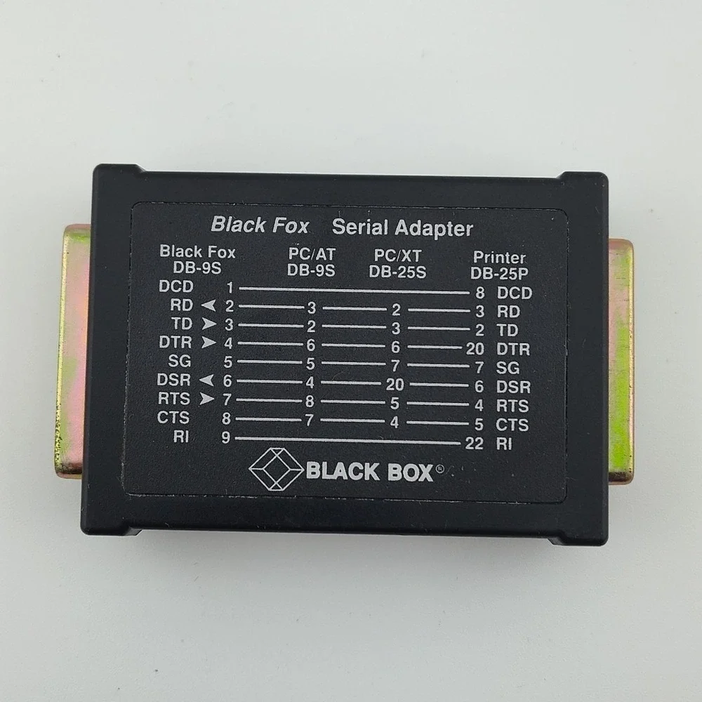 Black Box serial adapter DB-9S DB-25S DB-25P Untested